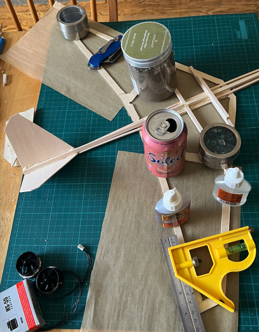 Step 02: Parchment paper glued to frame, taped at joints
